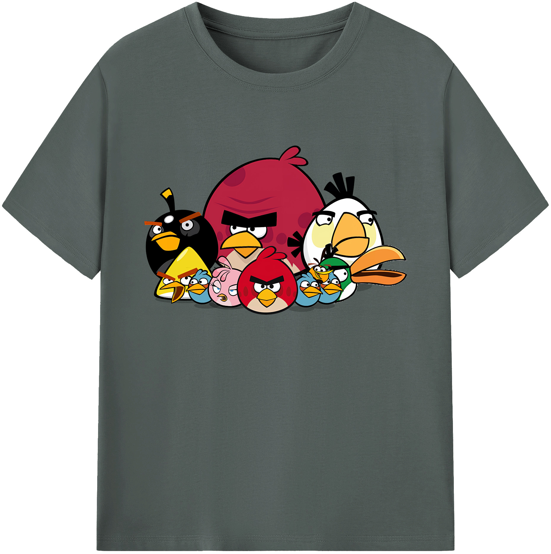 （画像用） Angry Birds アングリーバード 綿100％ メンズ半袖Tシャツ｜肌触りやわらか＆通気性